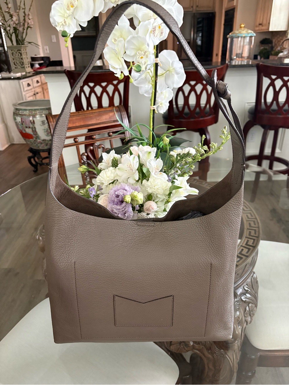 🤍🤍MICHAEL KORS JUNIE PEBBLED LEATHER HOBO/SHOULDER BAG!🤍🤍 - Picture 2 of 7